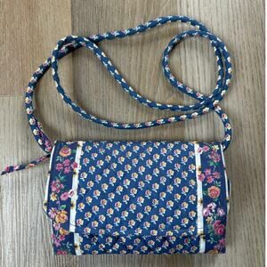 Vera Bradley Vintage Royal Blue‎ 80s Wallet on a String Like New Holds iPhone!
